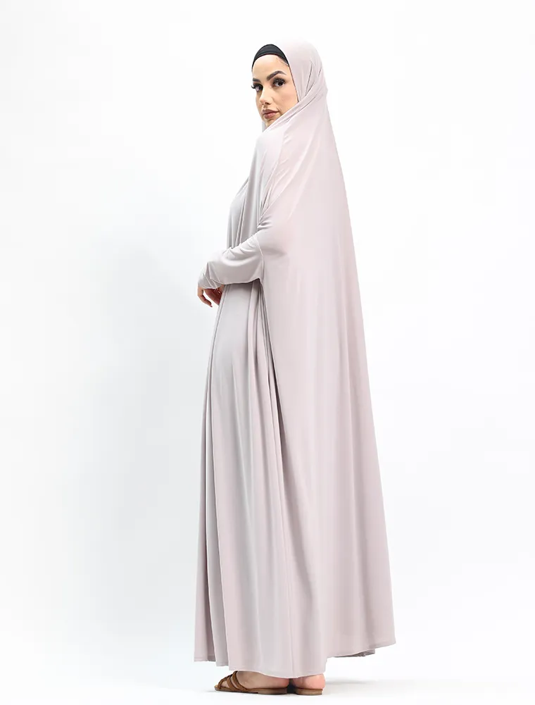 Silver Jersey Jilbab